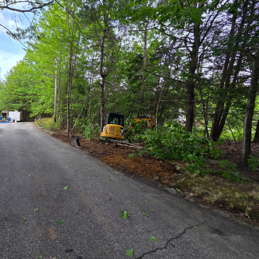 Central Massachusetts land clearing & site preparation project by D&M Good Construction